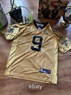 00s Drew Brees Size 50 Reebok On-field New Orleans Saints Golden NFL Jersey