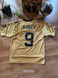 00s Drew Brees Size 50 Reebok On-field New Orleans Saints Golden NFL Jersey