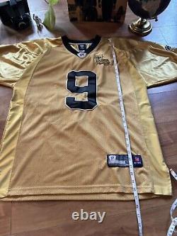 00s Drew Brees Size 50 Reebok On-field New Orleans Saints Golden NFL Jersey