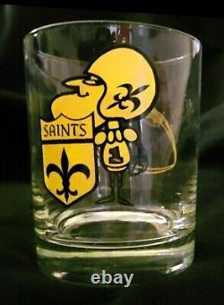 11 Sir Saint Matching 1967 New Orleans Saints Glasses Al Wester Pedigree Unique