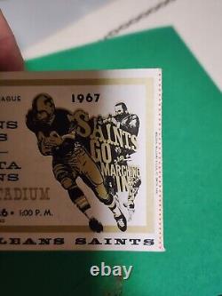 1967 67 New Orleans Saints NFL VTG Game Season Ticket Stub Atlanta Falcons