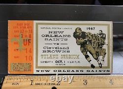 1967 67 New Orleans Saints NFL Vtg Old First Season Ticket Stub Cleveland Browns