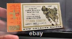 1967 67 New Orleans Saints NFL Vtg Old First Season Ticket Stub Cleveland Browns