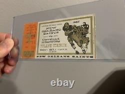 1967 67 New Orleans Saints NFL Vtg Old First Season Ticket Stub Cleveland Browns