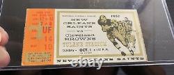 1967 67 New Orleans Saints NFL Vtg Old First Season Ticket Stub Cleveland Browns