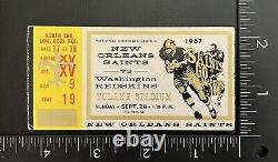 1967 New Orleans Saints NFL Old Vtg First Season Ticket Stub Washington Redskins
