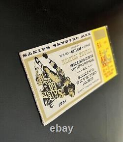 1967 New Orleans Saints NFL Old Vtg First Season Ticket Stub Washington Redskins