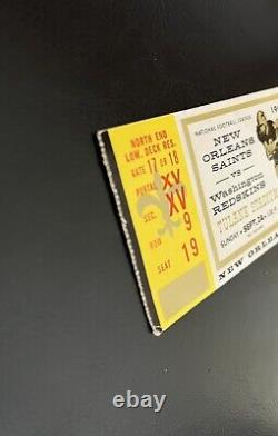 1967 New Orleans Saints NFL Old Vtg First Season Ticket Stub Washington Redskins