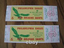 1968 philadelphia eagles new orleans saints football ticket