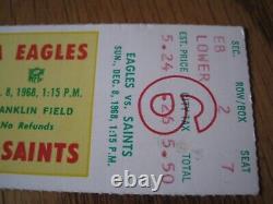 1968 philadelphia eagles new orleans saints football ticket