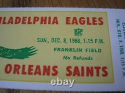 1968 philadelphia eagles new orleans saints football ticket