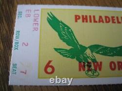 1968 philadelphia eagles new orleans saints football ticket