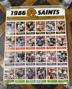 1986 McDonald's football Rare posters New Orleans Saints