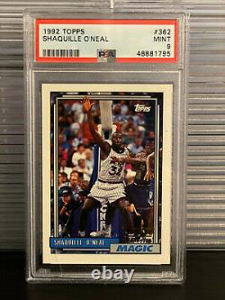 1992 Topps #362 Shaquille O'Neal Rookie PSA 9 MINT Orlando Magic