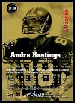 1997 SkyBox Premium Star Rubies Andre Hastings 005/50 New Orleans Saints #171SR