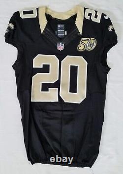 #20 Brian Dixon of New Orleans Saints NFL Game Issued Home Jersey 31309