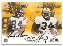 2000 Playoff Hawaii Gold Auto 1/1 Kurt Warner Edgerrin James Randy Moss Williams