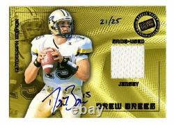 2001 Drew Brees Press Pass Auto RPA RC /25 Patch Game Used Signed Rookie GU SSP