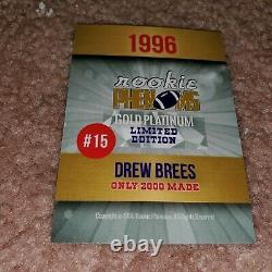 2001 Leaf Rookie-stars Football Card Box Poss Brees Auto Rookie+free Brees Card