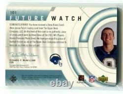 2001 SP Authentic Drew Brees Future Watch Patch RC 158/800 NM+