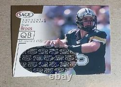 2001 Sage Gold Drew Brees Autograph Rookie /150 New Orleans Saints RC Perdue #A8