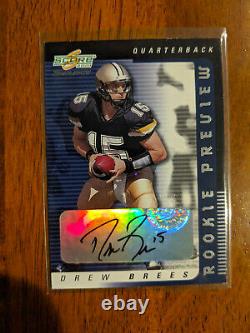 2001 Score Select Drew Brees Rookie Preview Auto