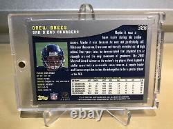 2001 Topps #328 Drew Brees Rookie Card Rc Chargers Saints Mint Condition