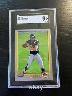 2001 Topps Drew Brees #328 ROOKIE CARD RC GRADED SGC 9 MINT! CHARGERS SAINTS