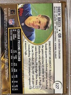 2001 Topps Finest #127 Drew Brees ROOKIE PSA 10