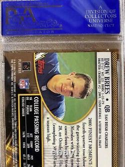 2001 Topps Finest #127 Drew Brees ROOKIE PSA 10