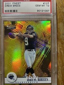 2001 Topps Finest #127 Drew Brees ROOKIE PSA 10