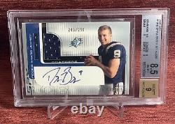 2001 Upper Deck SPX DREW BREES #/250 Rookie Patch Auto RPA RC BGS 8.5 NR-MT+
