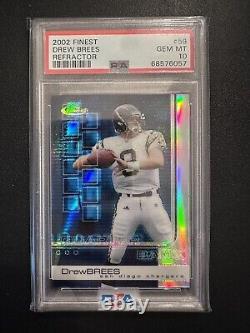 2002 Topps Finest Refractor Drew Brees #59 PSA 10 Gem Mint! Saints Chargers