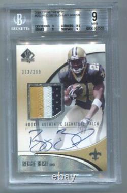 2006 SP Authentic Reggie Bush RC Patch Auto 212/299 BGS 9 Mint Saints