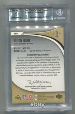 2006 SP Authentic Reggie Bush RC Patch Auto 212/299 BGS 9 Mint Saints