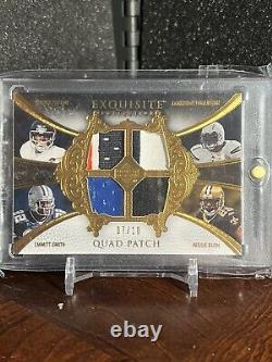 2007 Exquisite Collection Quad Patch Walter Payton Emmitt Smith Tomlinson 7/10