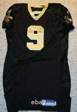 2007 New Orleans Saints Drew Brees Authentic Game Cut Jersey USA Made Size 52