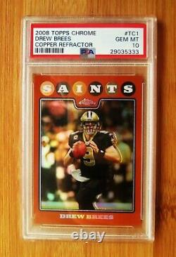 2008 Topps Chrome Copper Refractor #1 Drew Brees PSA 10 GEM MINT