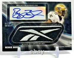 2009 Topps Unique 1/1 Auto Reebok Logo Patch Reggie Bush New Orleans Saints