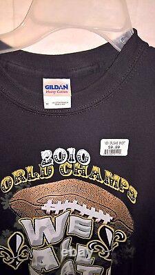 2010 New Orleans Saints SUPER BOWL XLIV Champions WE ALL DAT (M) Local T-SHIRT