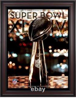 2010 Saints vs Colts Framed 36 x 48 Canvas Super Bowl XLIV Program Fanatics