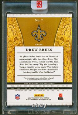 2013 DREW BREES Crown Royale Silhouette PRIME Patch On Card Auto SP Sealed /25