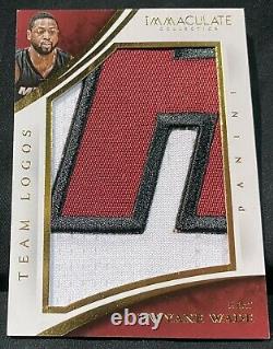 2014-15 IMMACULATE DWYANE WADE JUMBO TEAM LOGO SP PATCH #d 2/11 RARE HEAT RELIC