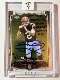 2014 Topps Chrome Rc Inscribed Auto Johnny Manziel 1/1 A Must For Any Saints Fan