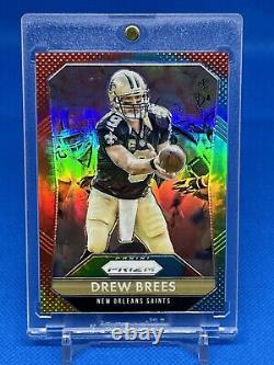 2015 Prizm Drew Brees TIE DYE SSP multi Color Refractor #/25 New Orleans Saints