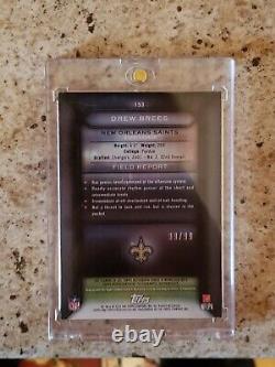 2015 Topps Field Access Drew Brees Auto 99/99 Gold! New Orleans Saints! #153