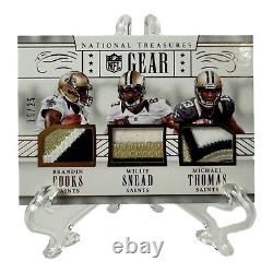 2016 National Treasures NFL Gear New Orleans Saints Cooks Snead Thomas 15/25 SSP