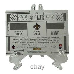 2016 National Treasures NFL Gear New Orleans Saints Cooks Snead Thomas 15/25 SSP