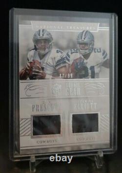 2016 Panini National Treasures Dak Prescott & Ezekiel Elliott Rookie Jersey /99