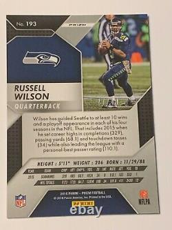 2016 Panini Prizm Russell Wilson Seahawks #193 Green Power Prizm 27/49